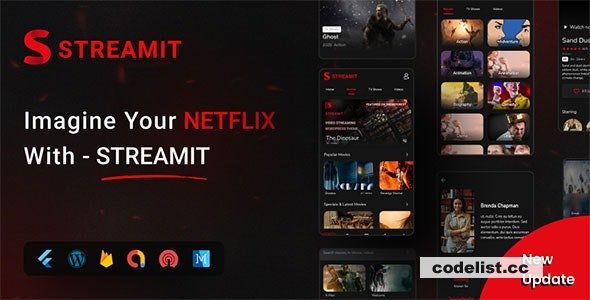 Streamit v9.1.0 - Movie, TV Show, Video Streaming Flutter App With WordPress Backend