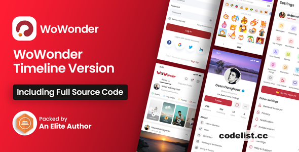 Mobile Native Social Timeline Applications v6.0 - For WoWonder Social PHP Script