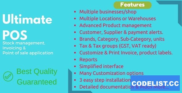 Ultimate POS v6.0 - Best ERP, Stock Management, Point of Sale & Invoicing application - nulled