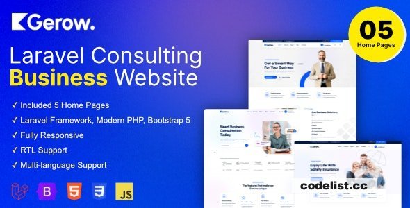 Gerow v1.7.0 - Business Consulting Laravel Script - nulled