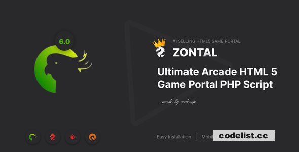 Zontal v3.0 - Arcade HTML 5 Game Portal PHP Script