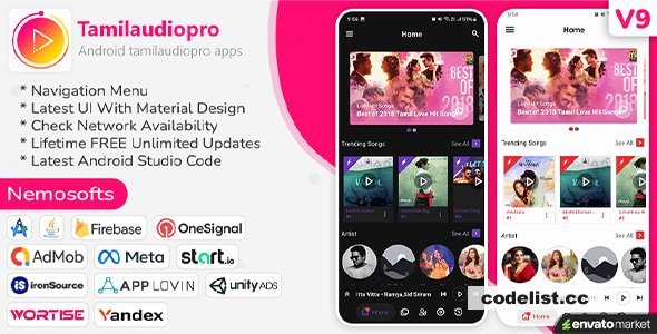 Tamilaudiopro v10.2 - Online Music Streaming Apps - nulled