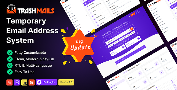 Trash Mails v2.0 – Temporary Email Address System
