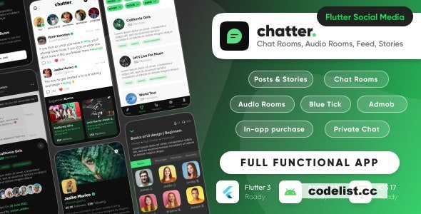 Chatter - Ultimate Social Media with Chat Rooms, Posts, Stories - 6 May 2025