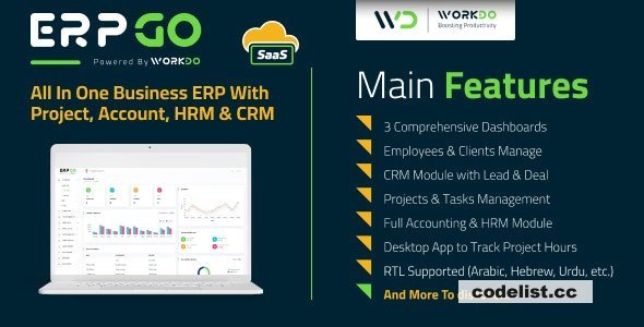 ERPGo SaaS v7.6 - All In One Business ERP With Project, Account, HRM & CRM - nulled