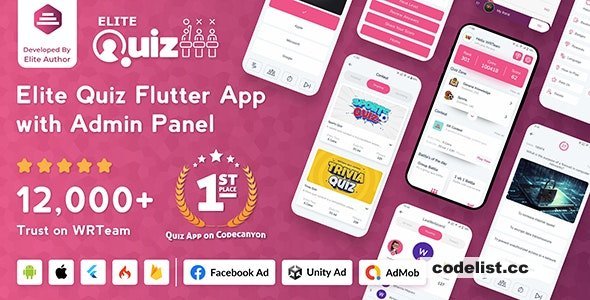 Elite Quiz v2.3.2 - Trivia Quiz - Quiz Game - Flutter Full App + Admin Panel - nulled