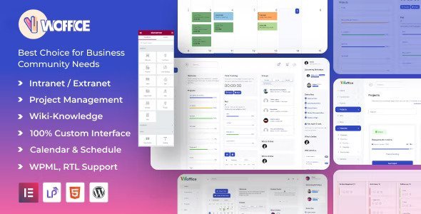 Woffice v5.4.14 – Intranet, Extranet & Project Management WordPress Theme