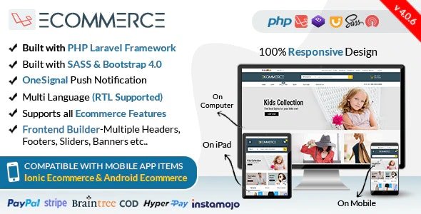Laravel Ecommerce v4.0.18 - Universal Ecommerce/Store Full Website with Themes and