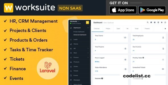 WORKSUITE v5.4.9 - HR, CRM and Project Management - nulled