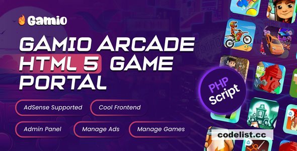 Gamio Arcade - HTML 5 Game Portal PHP Script - 18 November 2024