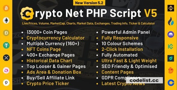 Crypto Net v5.5.1 - CoinMarketCap, Prices, Chart, Exchanges