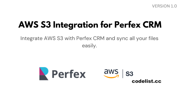 AWS S3 Integration for Perfex CRM v1.0