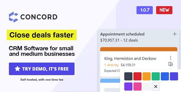Concord v1.5.1 – Deals Management CRM
