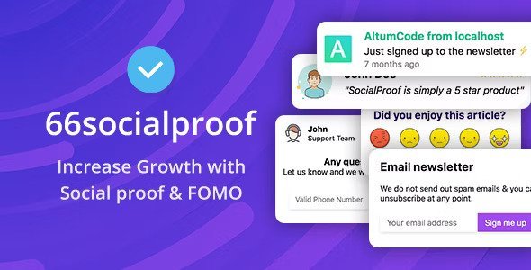 66socialproof v41.0.0 – Social Proof & FOMO Widgets Notifications (SAAS) (Nulled)