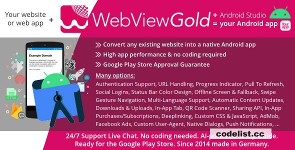WebViewGold for Android v15.5 - Convert website to Android app - nulled