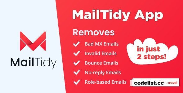 MailTidy v2.4 - Email List Cleaner SAAS Application - nulled